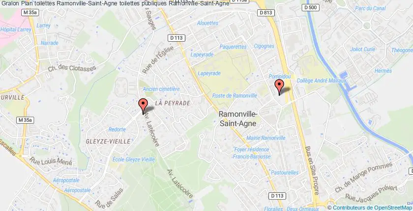 plan toilettes Ramonville-Saint-Agne