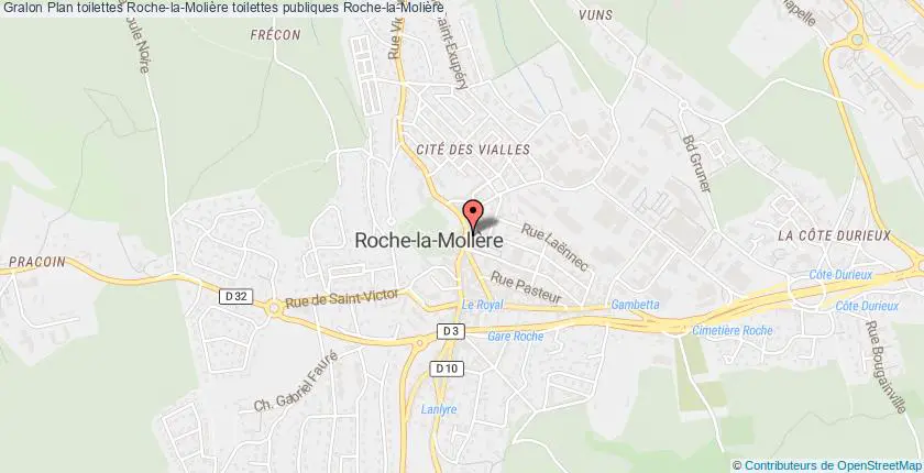 plan toilettes Roche-la-Molière