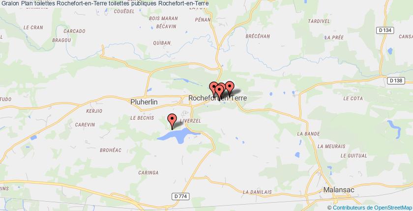 plan toilettes Rochefort-en-Terre
