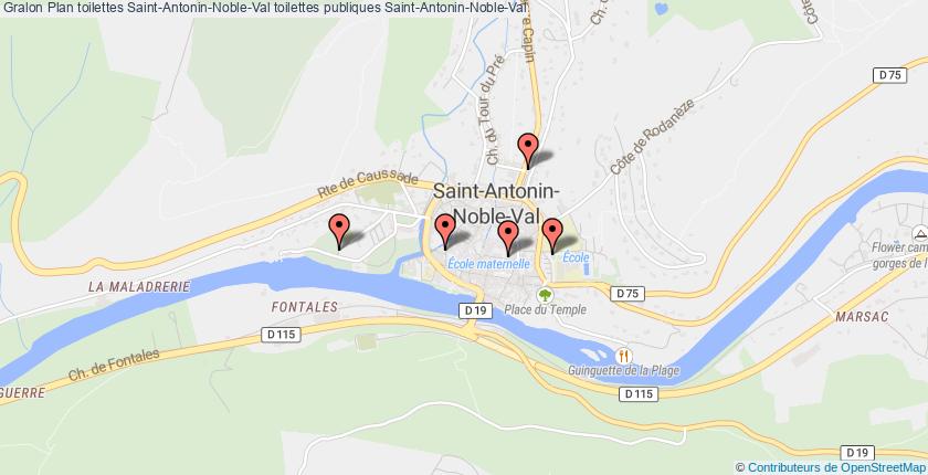 plan toilettes Saint-Antonin-Noble-Val
