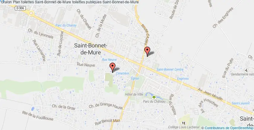 plan toilettes Saint-Bonnet-de-Mure