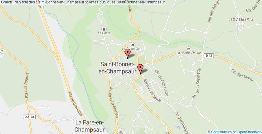 plan toilettes Saint-Bonnet-en-Champsaur