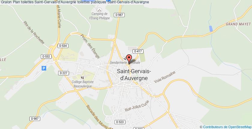 plan toilettes Saint-Gervais-d'Auvergne