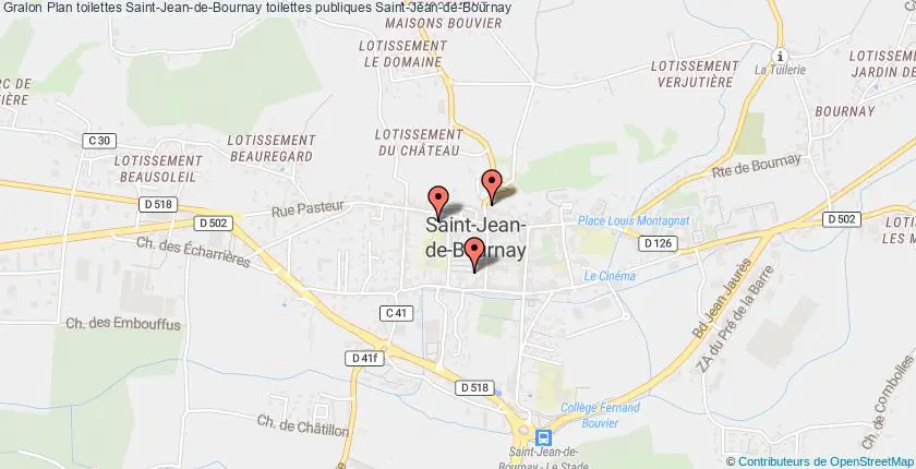 plan toilettes Saint-Jean-de-Bournay