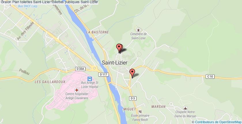 plan toilettes Saint-Lizier
