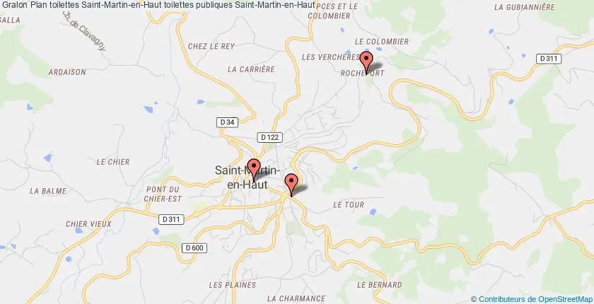 plan toilettes Saint-Martin-en-Haut
