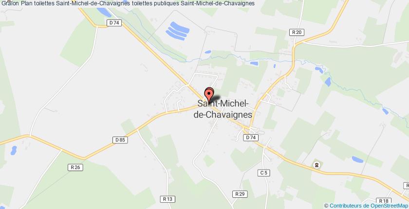 plan toilettes Saint-Michel-de-Chavaignes