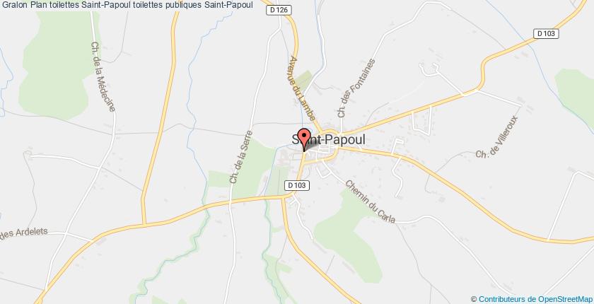 plan toilettes Saint-Papoul