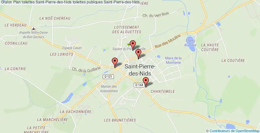 plan toilettes Saint-Pierre-des-Nids