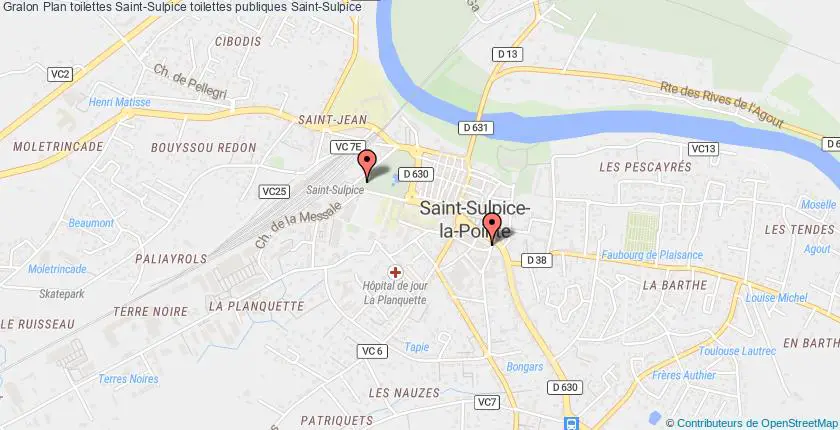 plan toilettes Saint-Sulpice