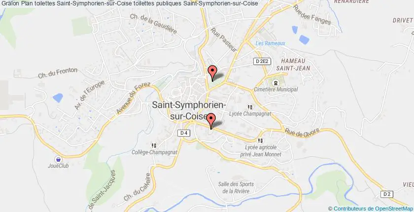 plan toilettes Saint-Symphorien-sur-Coise
