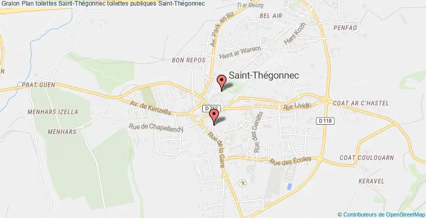 plan toilettes Saint-Thégonnec