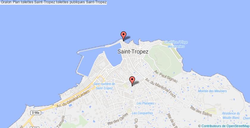 plan toilettes Saint-Tropez