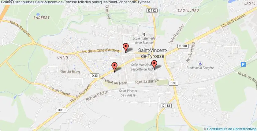 plan toilettes Saint-Vincent-de-Tyrosse