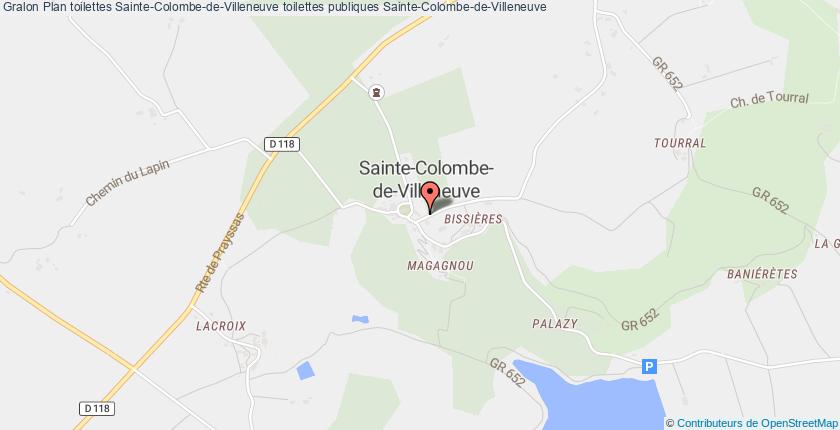 plan toilettes Sainte-Colombe-de-Villeneuve