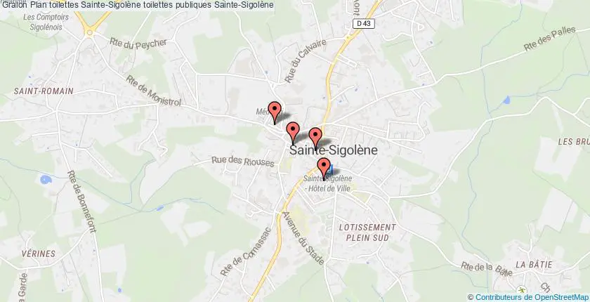 plan toilettes Sainte-Sigolène