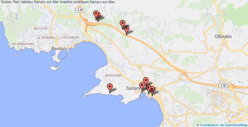 plan toilettes Sanary-sur-Mer