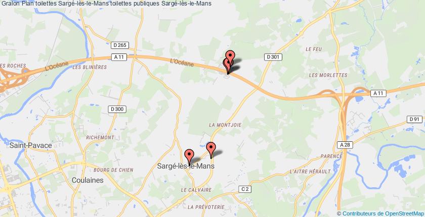 plan toilettes Sargé-lès-le-Mans