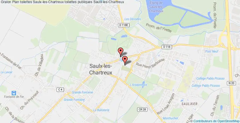 plan toilettes Saulx-les-Chartreux
