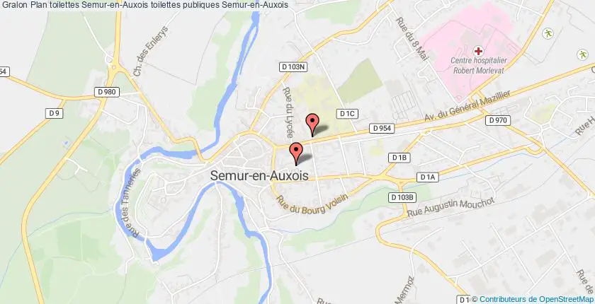 plan toilettes Semur-en-Auxois