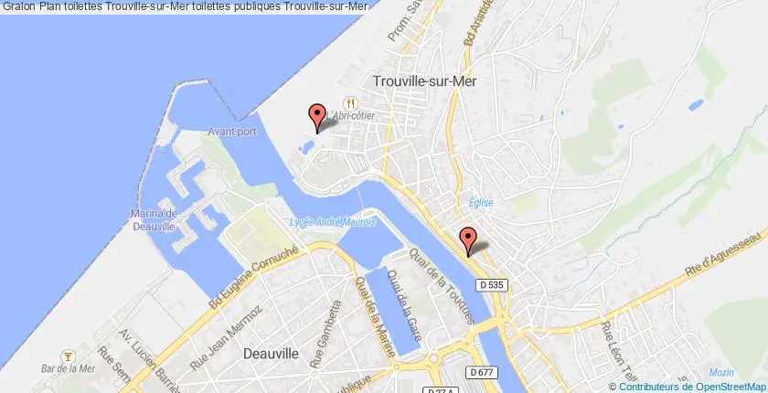 plan toilettes Trouville-sur-Mer