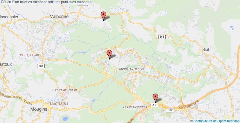plan toilettes Valbonne