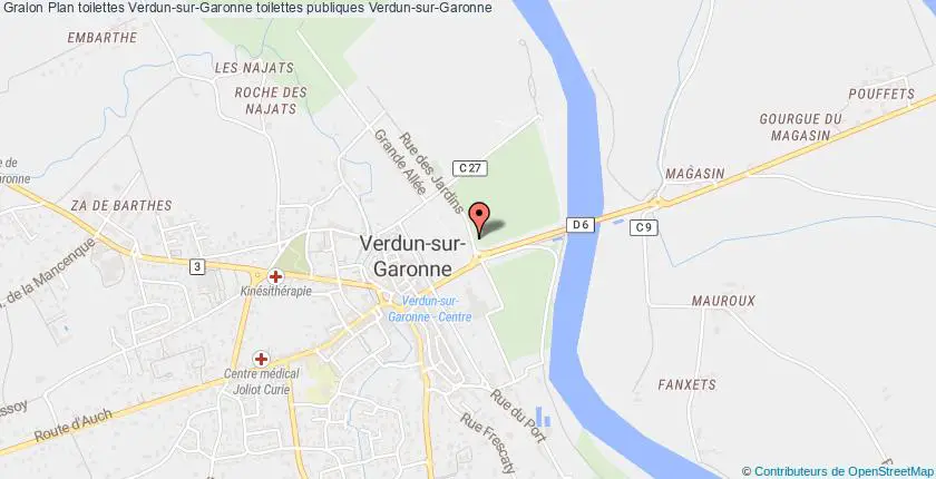 plan toilettes Verdun-sur-Garonne