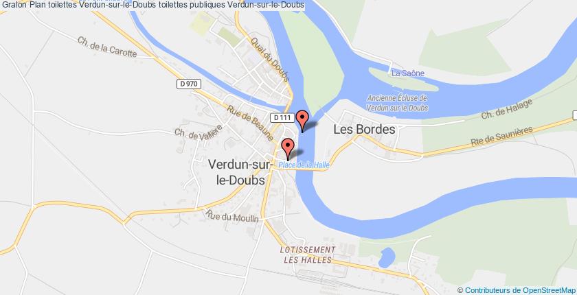 plan toilettes Verdun-sur-le-Doubs