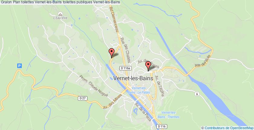 plan toilettes Vernet-les-Bains
