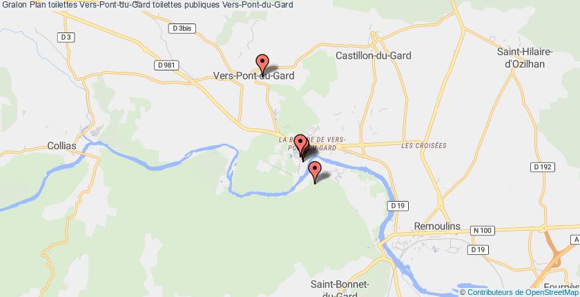 plan toilettes Vers-Pont-du-Gard