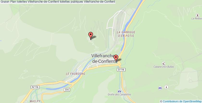 plan toilettes Villefranche-de-Conflent