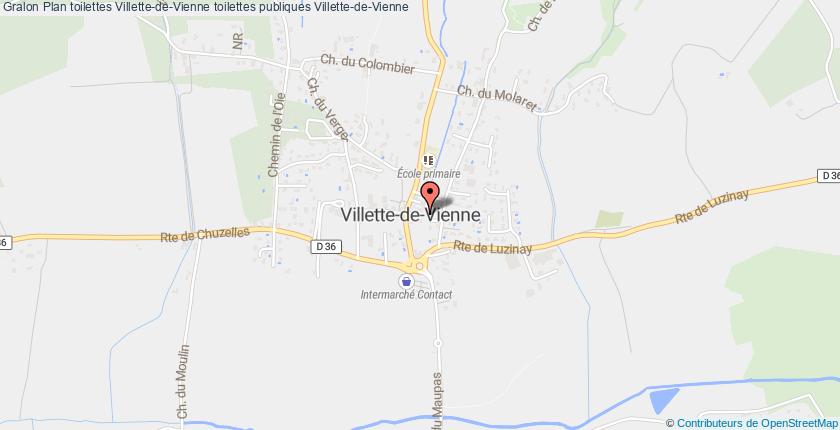 plan toilettes Villette-de-Vienne