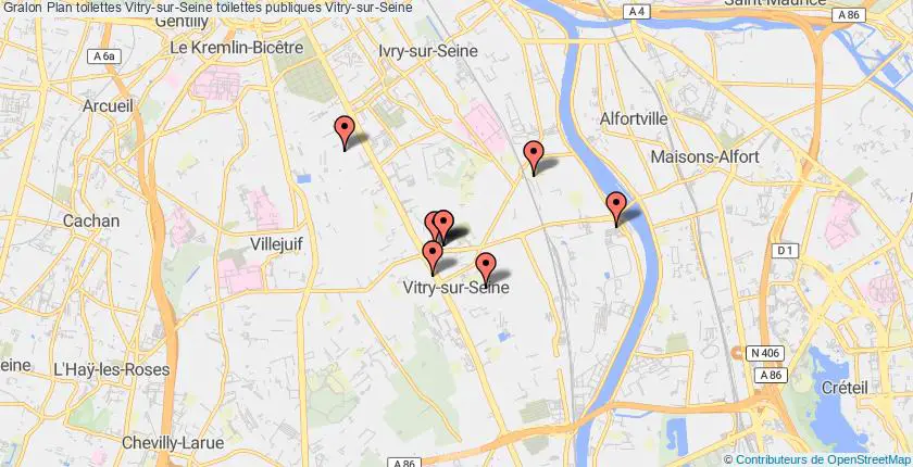 plan toilettes Vitry-sur-Seine