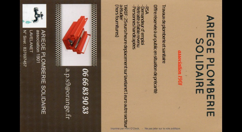 ARIEGE PLOMBERIE SOLIDAIRE