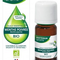 Huile essentielle de Menthe Poivrée BIO Phytosun Arôms : Bien-être digestif, 100% naturelle, flacon 10ml