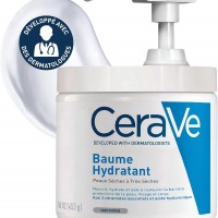 Baume Hydratant CeraVe 454g : Hydratation 48h, Céramides & Acide Hyaluronique pour Corps, Visage et Mains