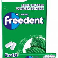 Chewing-gum Menthe Verte Sans Sucres - Fraîcheur et Hygiène Dentaire - 5 Paquets de 10 Dragées