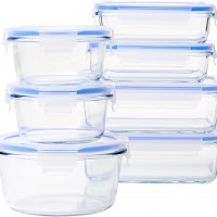 Ensemble de 14 récipients en verre Amazon Basics pour une conservation alimentaire pratique et sans BPA