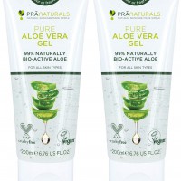 Gel à l'Aloe Vera PraNaturals 200ml : Apaisant et hydratant naturel en pack de 2