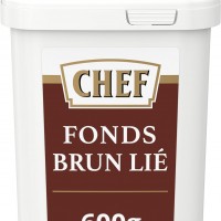 Fonds Brun Lié Déshydraté CHEF au Bœuf - Pot de 600g - Préparation pour Sauces et Fonds de Viande - Intense goût de bœuf rôti, faible en matières grasses.