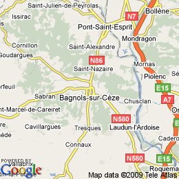 plan France Bagnols-sur-cèze