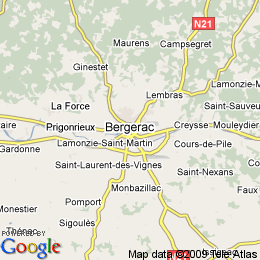 plan France Bergerac
