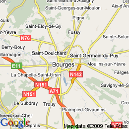 plan France Bourges