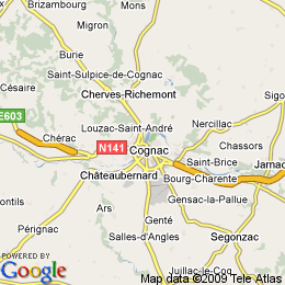 plan France Cognac
