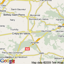 plan France Crépy-en-valois