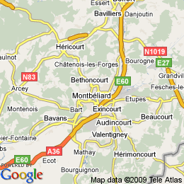 plan France Montbéliard