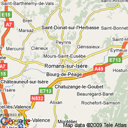 plan France Romans-sur-isère