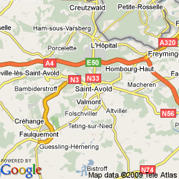 plan France Saint-avold