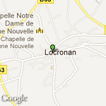 localisation gps Place centrale de Locronan