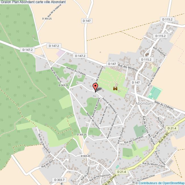 Plan Abondant carte ville Abondant
